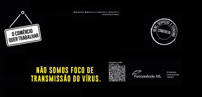 FECOM�RCIO-RS LAN�A CAMPANHA PARA A REABERTURA PERMANENTE DO COM�RCIO