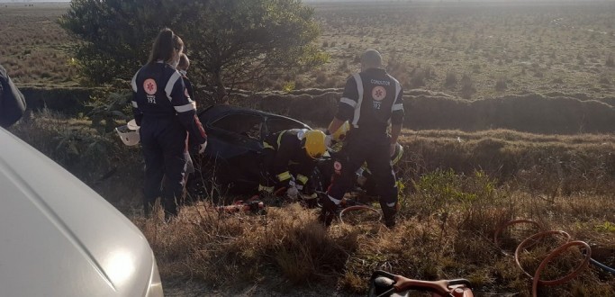 SADA DE PISTA DEIXA UMA PESSOA FERIDA NA VRS 833, EM SANTA VITRIA DO PALMAR