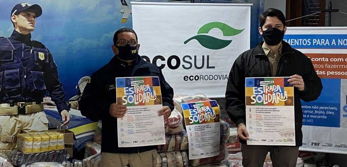 ECOSUL DOA UMA TONELADA DE ALIMENTOS � CAMPANHA ESTRADA SOLID�RIA DA PRF