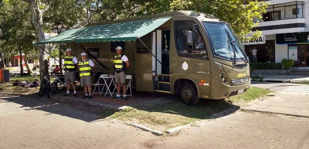 POLICIAMENTO NO CASSINO CONTA COM BASE MVEL QUE AUXILIA NO TRABALHO PREVENTIVO