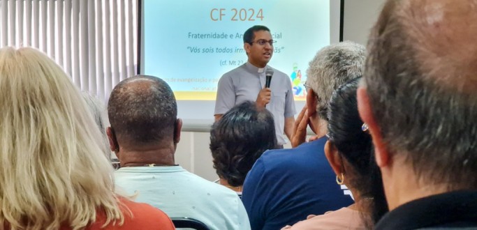 CAMPANHA DA FRATERNIDADE 2024 � ABERTA PELA DIOCESE DO RIO GRANDE COM PALESTRA DO PADRE WILSON FERNANDES
