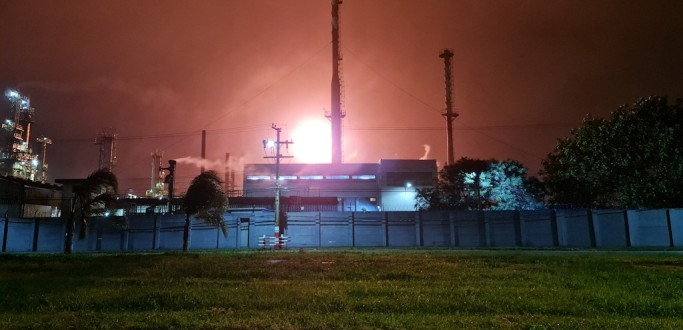 MANUTENO EM UNIDADE DA REFINARIA RIOGRANDENSE GERA AUMENTO DA CHAMA DO FLARE