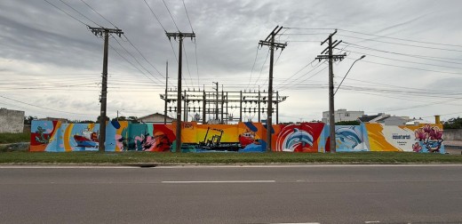 SUBESTA��O CASSINO DA CEEE EQUATORIAL RECEBE ARTE EM GRAFITAGEM