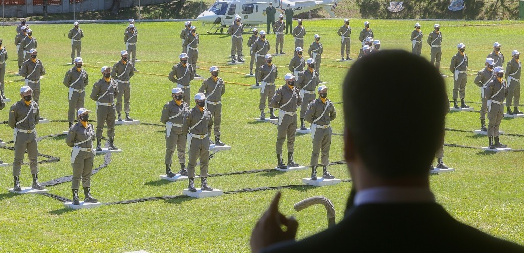 RS RECEBE O REFORO DE 860 NOVOS SOLDADOS DA BRIGADA MILITAR