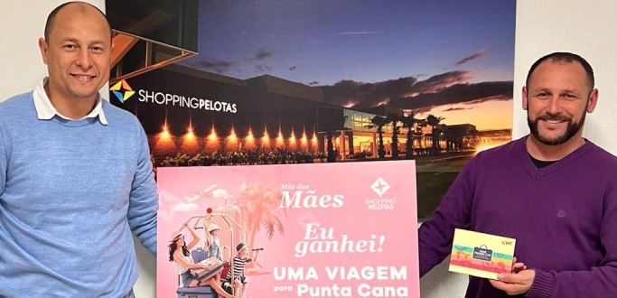 VENCEDOR DE SORTEIO DO SHOPPING PELOTAS CELEBRA VIAGEM PARA PUNTA CANA
