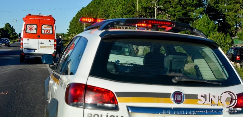 JOVEM FICA FERIDO EM GRAVE ACIDENTE ENVOLVENDO DUAS MOTOS NA BR 101, EM SJN