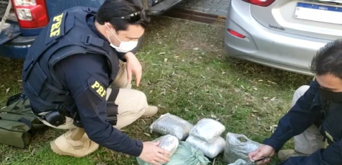 PRF APREENDE CERCA DE SEIS QUILOS DE SKUNK COM PASSAGEIROS DE NIBUS, NA BR 116