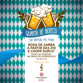 SAMBA DE RAIZ PROMETE AGITAR AS QUARTAS-FEIRAS NO PARTAGE SHOPPING RIO GRANDE (Agora, alm da Curtida Musical aos sbados, empreendimento contar com roda de samba nas quartas-feiras)