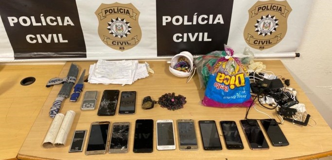 POLCIA CIVIL APREENDE DROGAS E OBJETOS ILCITOS NO PRESDIO ESTADUAL DE CAMAQU