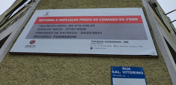 REFORMA DO PR�DIO DO COMANDO DO 3� BBM � REALIZADA COM RECURSOS DO FUNREBOM
