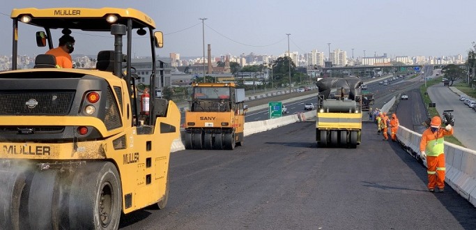 DNIT INICIA APLICAO DE ASFALTO NA NOVA PONTE DO GUABA