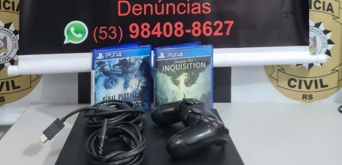 POLCIA CIVIL RECUPERA PLAYSTATION 4 NO BAIRRO JUNO, EM RIO GRANDE