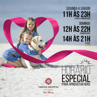 PARTAGE SHOPPING RIO GRANDE CONTA COM HORRIO ESPECIAL PARA A TEMPORADA