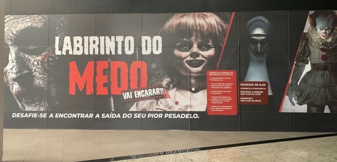 LABIRINTO DO MEDO  A NOVA ATRAO DO PARTAGE SHOPPING