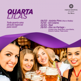 PARTAGE SHOPPING RIO GRANDE REALIZA PROGRAMAO ESPECIAL PARA O MS DA MULHER (Entre as atividades, esto os shows das cantoras Aninha Pires e Mali)