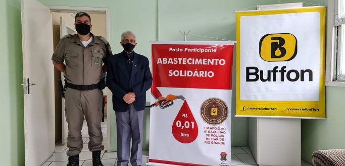 REDE BUFFON  PARCEIRA DA CAMPANHA ABASTECIMENTO SOLIDRIO QUE AUXILIAR O 6 BPM