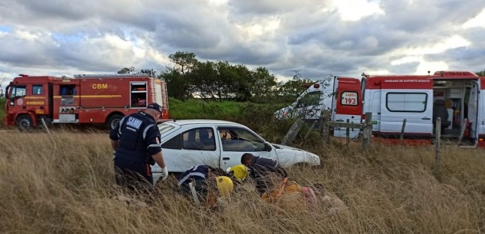 DUAS PESSOAS FICAM FERIDAS EM ACIDENTE NA ZONA RURAL DE SLS